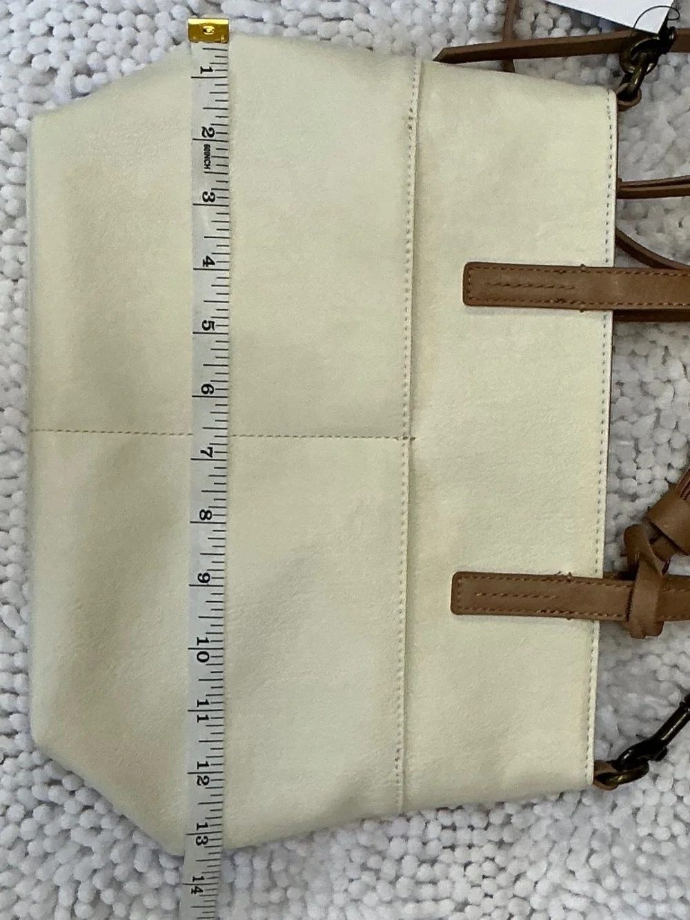 Sonoma Cream and Tan Shoulder Bag NWT